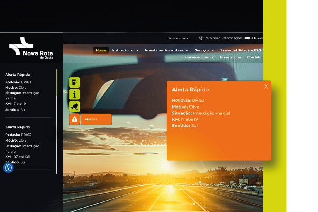 Novo site apresenta BR-163 e atendimentos em tempo real